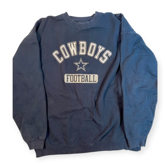 NFL Cowboys Official Navy Blue Crewneck Sweatshirt - Picture 2 of 5